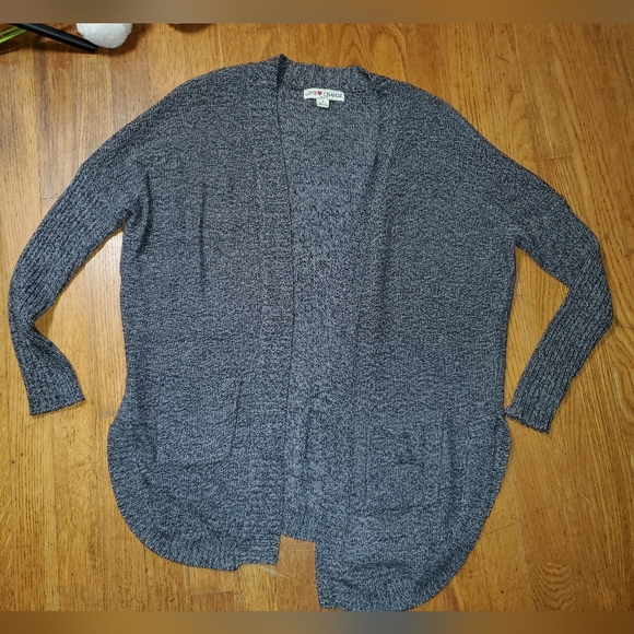 Love Change Italy Gray Open Front Cardigan - Picture 3 of 10